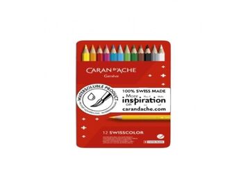 Crayons aquarelle Swisscolor Caran d'Ache Boîte métal