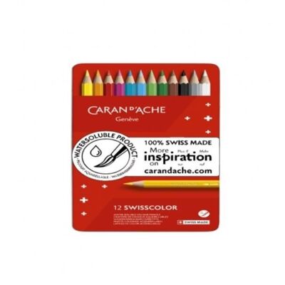 Crayons aquarelle Swisscolor Caran d'Ache Boîte métal