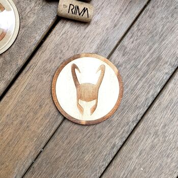 Ensemble de 8 sous-verres en bois Avengers - Cadeau de pendaison de crémaillère - Super-héros 5