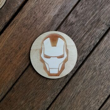 Ensemble de 8 sous-verres en bois Avengers - Cadeau de pendaison de crémaillère - Super-héros 7