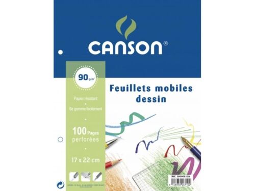 Feuillets Mobiles Perforés 100 pages dessin Canson® 90g