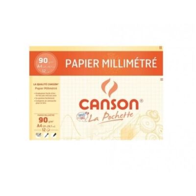 Pochette millimétré Canson® bistre 90g