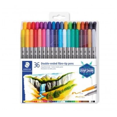 STAEDTLER® 3200 Design Journey - Double tip coloring pen set 3.0 mm and 0.5 - 0.8 mm assorted