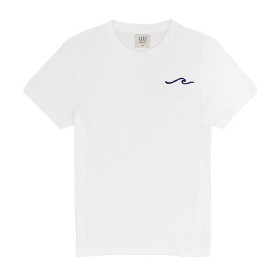 T-shirt blanc vague