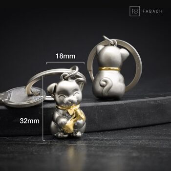 Porte-clés pour chien "Puppy" - Pendentif chiot mignon - Porte-bonheur et cadeau pour les amoureux des chiens 8