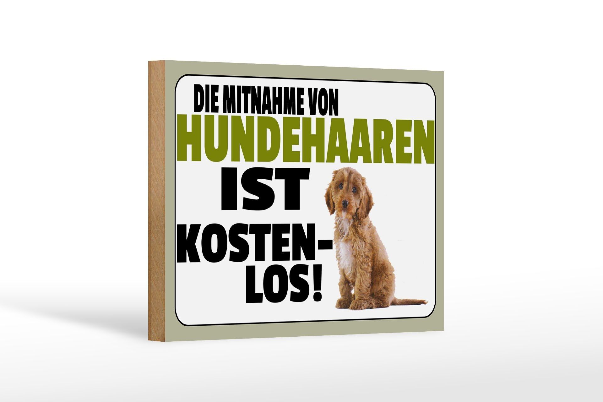 Letrero de madera que dice 18x12cm Decoración sin pelos de perro