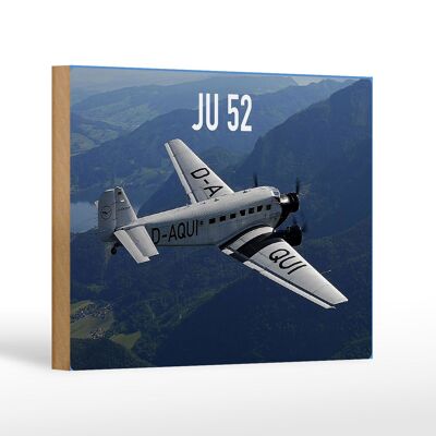 Cartello in legno aereo 18x12 cm JU 52 nella decorazione dell'aria