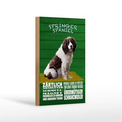 Holzschild Spruch 12x18 cm Springer Spaniel Hund zärtlich Dekoration