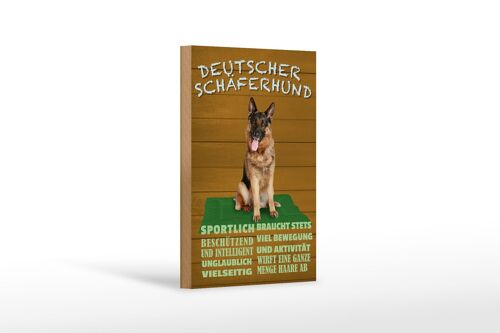 Holzschild Spruch 12x18 cm Deutscher Schäferhund Hund Dekoration