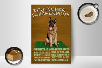 Panneau en bois disant 12x18 cm Décoration de chien de berger allemand 2