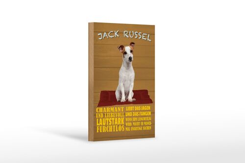 Holzschild Spruch 12x18cm Jack Russel Hund charmant Dekoration
