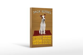 Panneau en bois disant 12x18cm Jack Russel chien décoration charmante 1