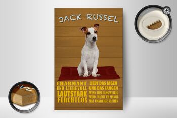 Panneau en bois disant 12x18cm Jack Russel chien décoration charmante 2