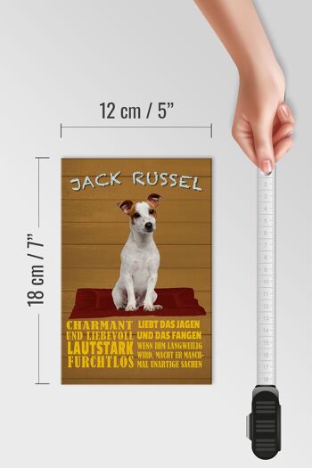 Panneau en bois disant 12x18cm Jack Russel chien décoration charmante 4