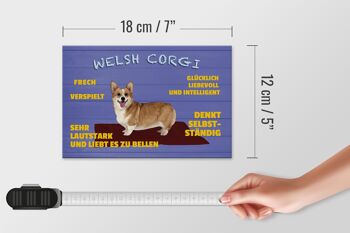 Panneau en bois disant 18x12cm Welsh Corgi chien décoration ludique et coquine 4