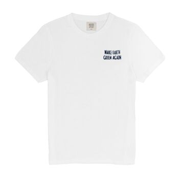 T-shirt blanc de la terre