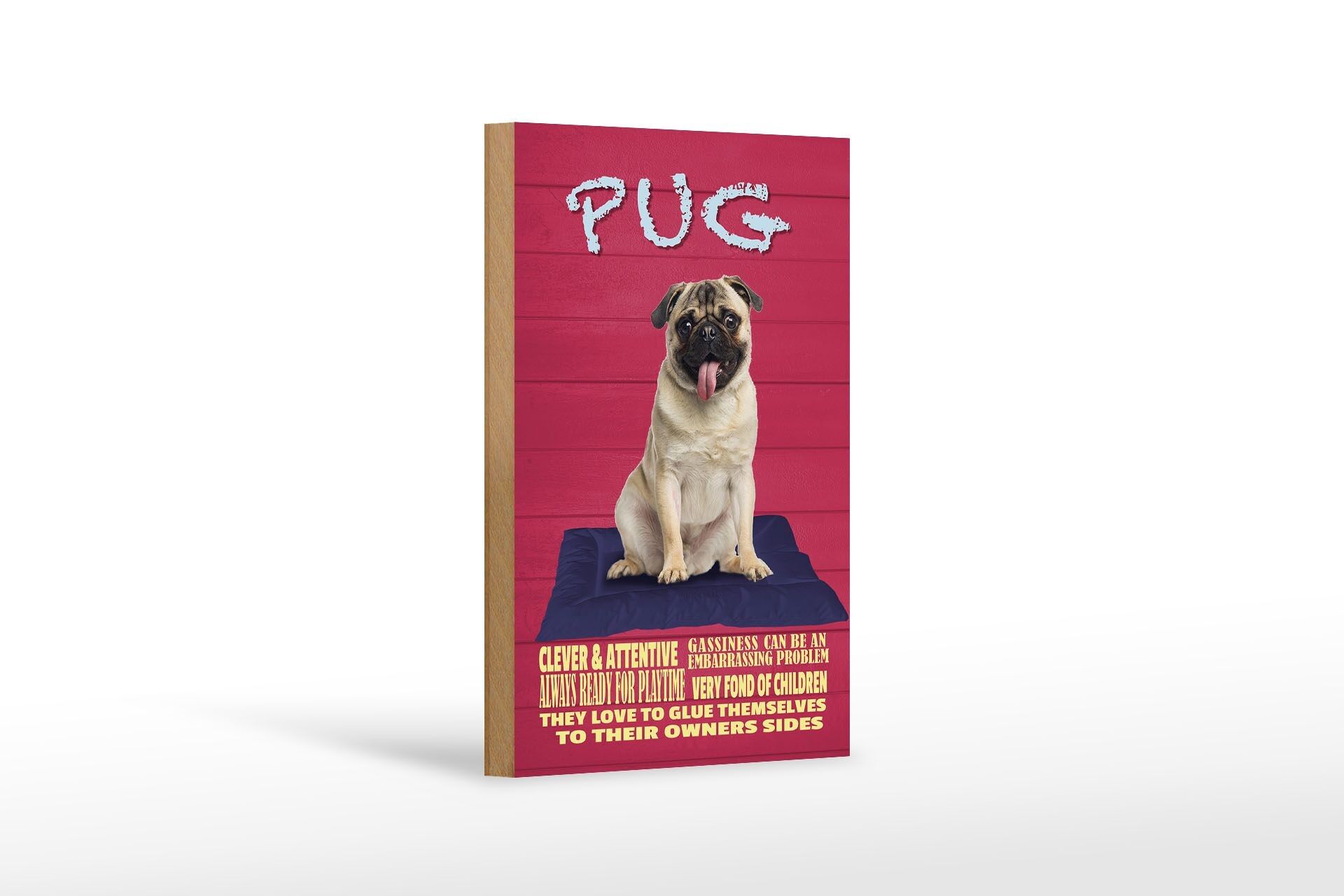 Cartello in legno con scritta 12x18 cm Carlino, decorazione intelligente e attenta