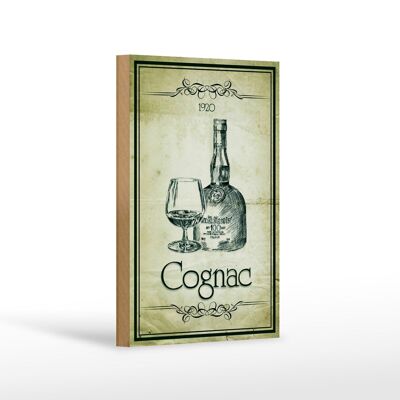 Wooden sign 12x18 cm 1920 Cognac Retro Decoration