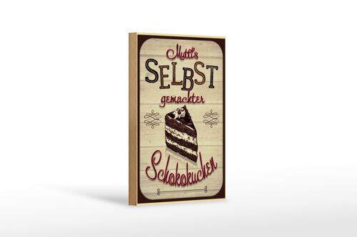 Holzschild Spruch 12x18cm Mutti`s selbst gemachter Kuchen Dekoration