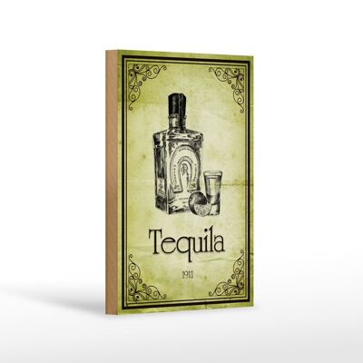 Cartel de madera 12x18 cm 1911 Decoración de pared Tequila