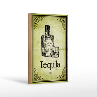 Holzschild 12x18 cm 1911 Tequila Wanddeko Dekoration