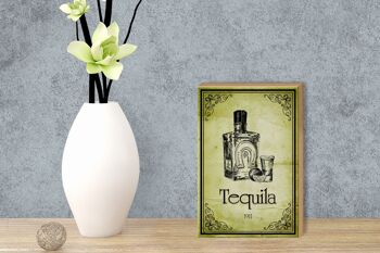 Panneau en bois 12x18 cm 1911 Décoration murale Tequila 3