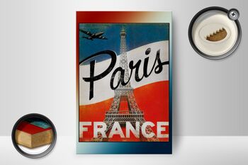 Panneau en bois Paris 12x18 cm Tour Eiffel France décoration murale décoration 2