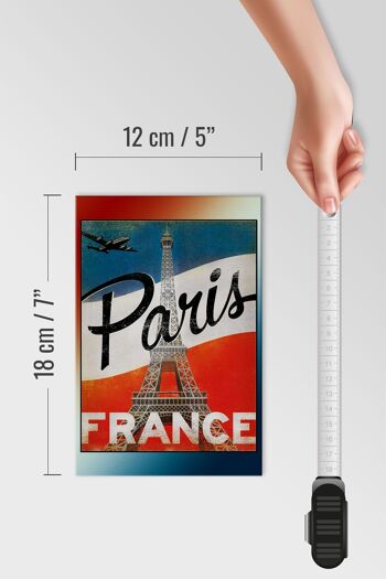 Panneau en bois Paris 12x18 cm Tour Eiffel France décoration murale décoration 4