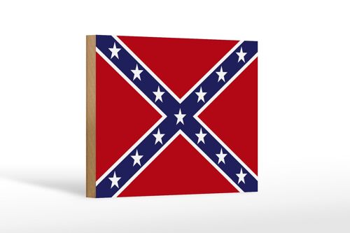 Holzschild Flagge 18x12 cm Konföderierte Staaten Amerika Dekoration