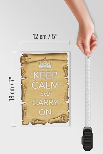 Panneau en bois disant 12x18 cm Keep Calm and continue decoration 4