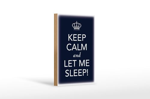 Holzschild Spruch 12x18 cm Keep Calm and let me sleep Dekoration