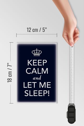 Panneau en bois disant 12x18 cm Décoration Keep Calm and let me sleep 4