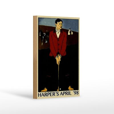 Holzschild Golf 12x18 cm Harper`s April 98 Dekoration