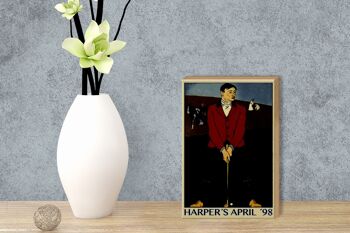 Panneau en bois golf 12x18 cm décoration Harper`s avril 98 3