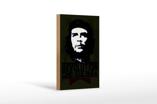 Holzschild Retro 12x18 cm Revolution Che Guevara Kuba Dekoration