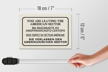 Panneau en bois note 18x12 cm vous quittez décoration secteur américain 4