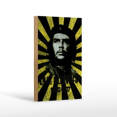 Targa in legno retrò 12x18 cm Che Guevara 1928-1967 decorazione Cuba