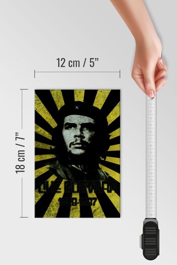 Panneau en bois rétro 12x18 cm Che Guevara 1928-1967 décoration Cuba 4