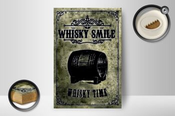 Panneau en bois 12x18cm Whisky Smile Whisky Time décoration 2