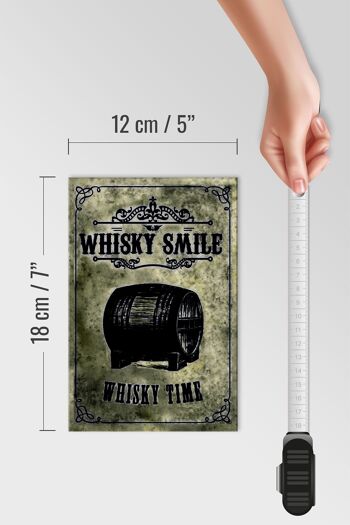 Panneau en bois 12x18cm Whisky Smile Whisky Time décoration 4