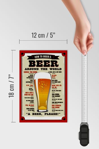 Panneau en bois bière 12x18 cm Bière autour du monde bière please décoration 4
