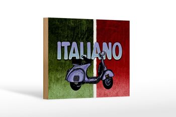 Panneau en bois cyclomoteur 18x12 cm Stile Italiano Italie décoration scooter 1