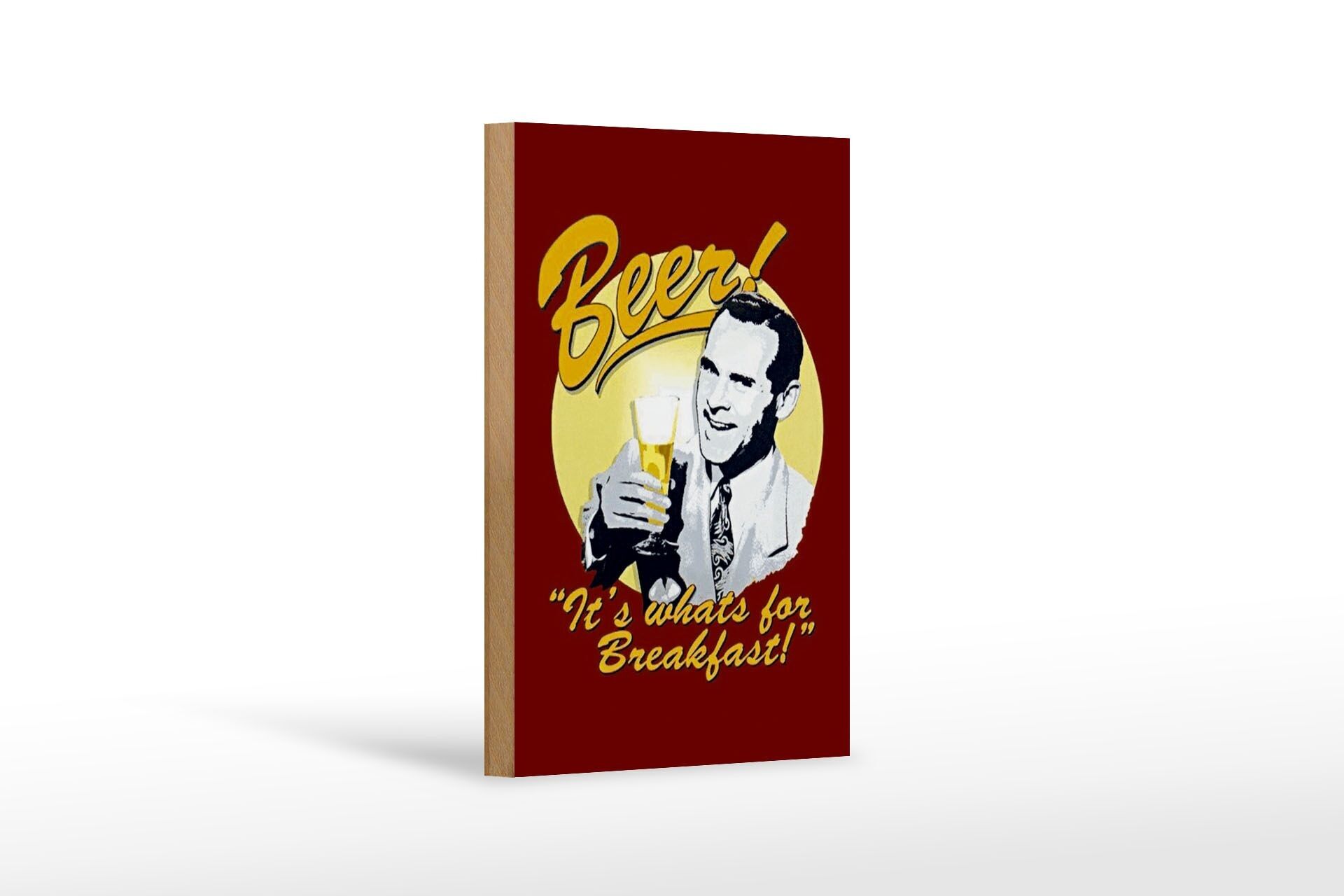 Cartello in legno Birra 12x18 cm Birra è ciò che serve per decorare la colazione