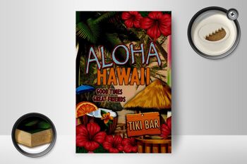 Panneau en bois Hawaii 12x18 cm Aloha Tiki Bar bons moments superbe décoration 2