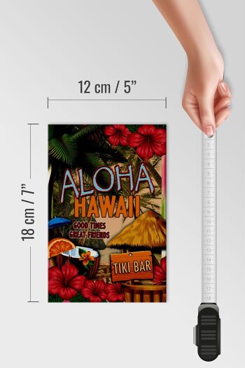 Panneau en bois Hawaii 12x18 cm Aloha Tiki Bar bons moments superbe décoration 4