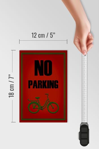 Panneau en bois parking 12x18 cm vélo pas de décoration de stationnement 4