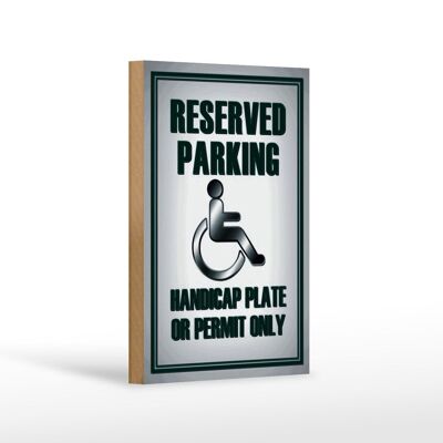 Holzschild Parken 12x18 cm Parking handicap plate or Dekoration