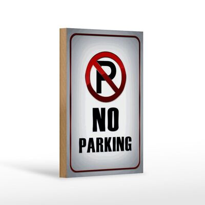 Wooden sign notice 12x18 cm parking lot No Parking decoration