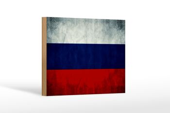 Drapeau en bois 18x12 cm, drapeau de la russie, décoration du drapeau de la russie 1