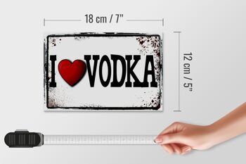 Panneau en bois 18x12 cm I love Vodka décoration murale 4